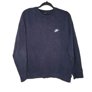 Vintage Y2K Nike Sweatshirt Crewneck Spellout Nike Streetwear Blue Embroidered